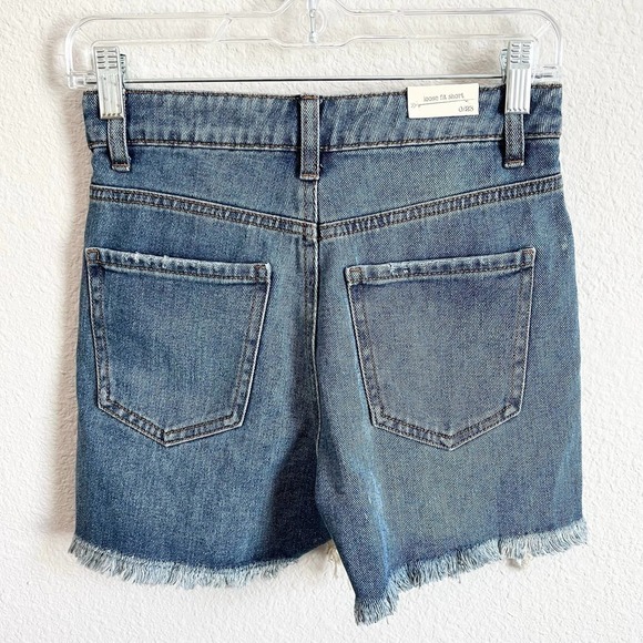 New Ban Jara Loose Fit Shorts Women's 23 Super High Rise Denim Cotton Distressed - Picture 2 of 6